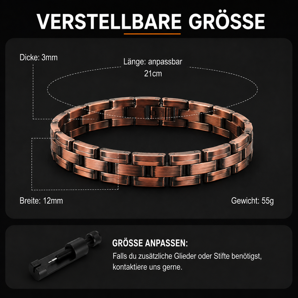Kupferarmband mit Verschluss